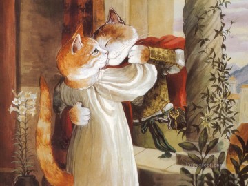  gatos Pintura - amante de los gatos susan herbert